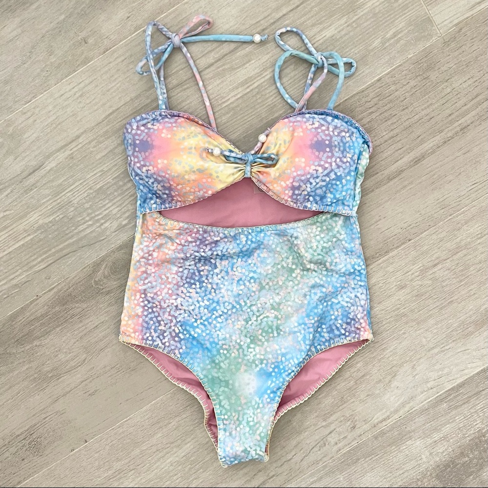 Pastel rainbow one piece